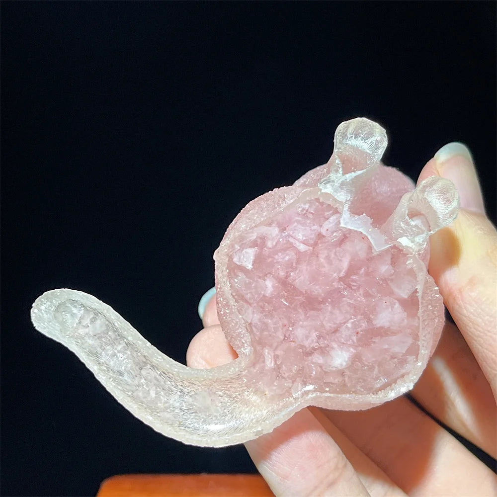 Cat Tumbled Stone Statue Natural Gemstone Amethyst Rose Quartz Opal lite Reiki Healing Crystal Stone Figurine Crafts Gifts