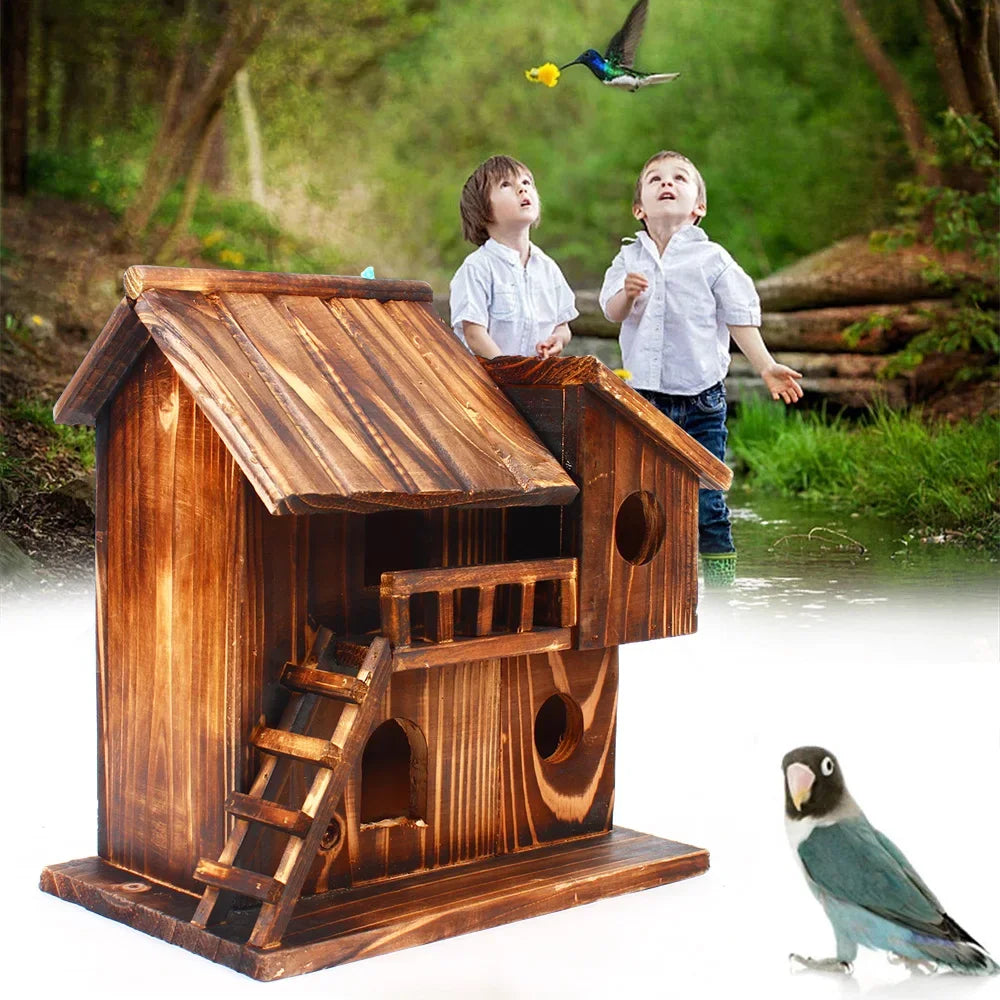 Guangdong Wooden Squirrel Nesting Box Bird Safe Nest Protector