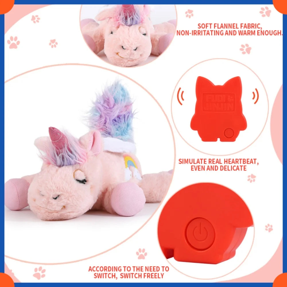 Fuled Christmas Puppy Heartbeat Plush Toys For Dog Training