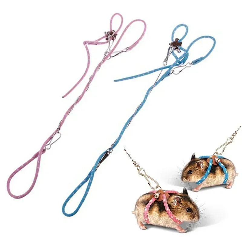 New Adjustable Soft Strap Leash for Small Pets Birds Parrots Mice Hamsters Ferrets Rats and Pigs