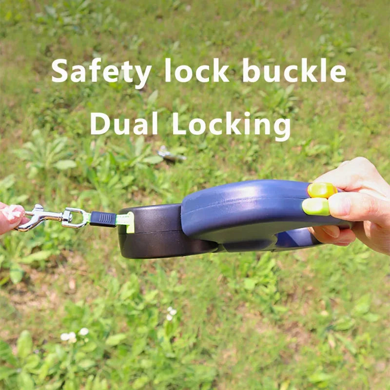 Retractable Dual Dog Leash With LED Light 360 Swivel