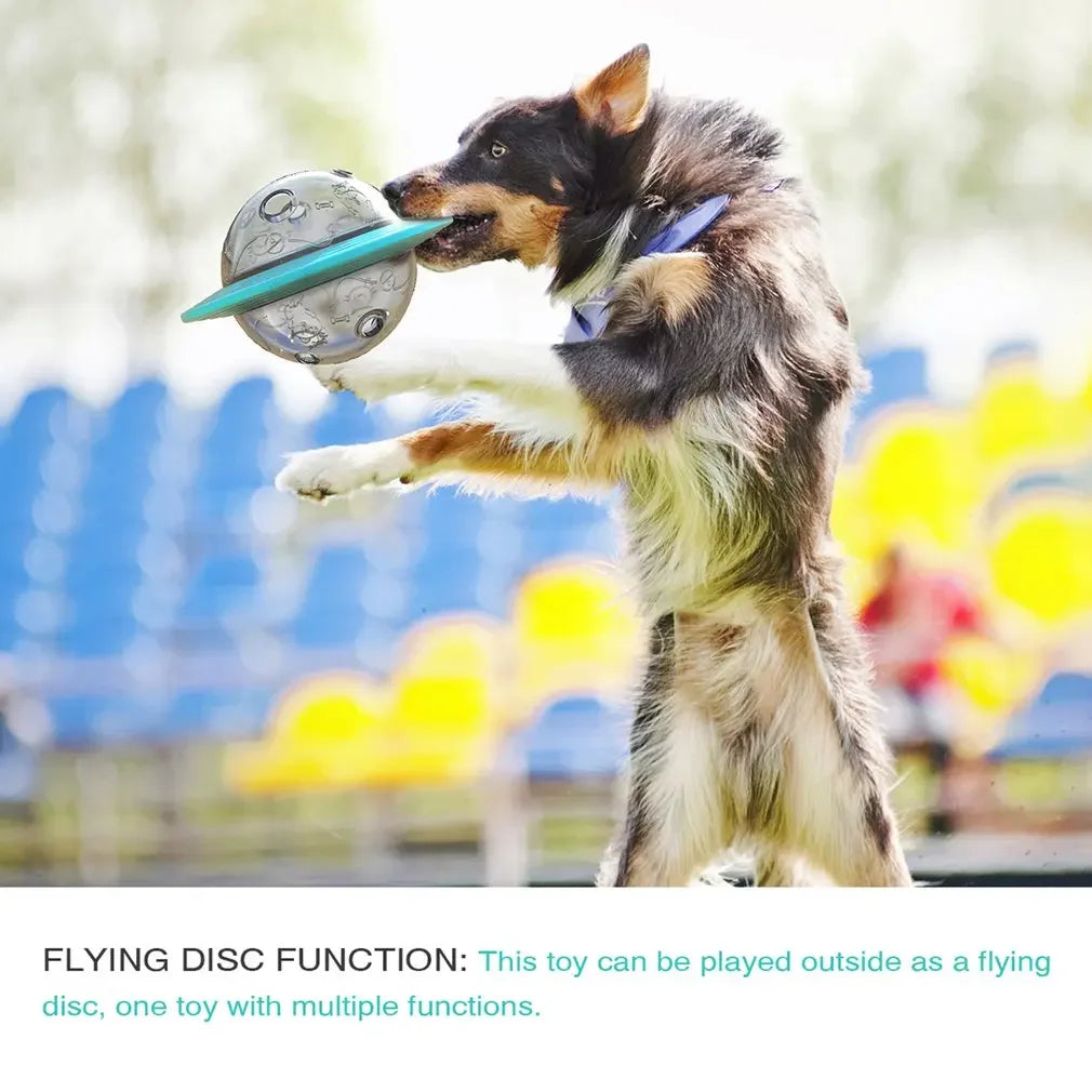 Flying Saucer Dog Toy Slow Feeder Puzzle Ball Training
