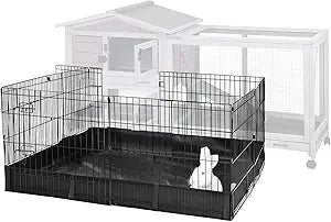 Farm Animals Outdoor Rabbit Hutch And Guinea Pig Cage With Casters And Waterproof Tray
