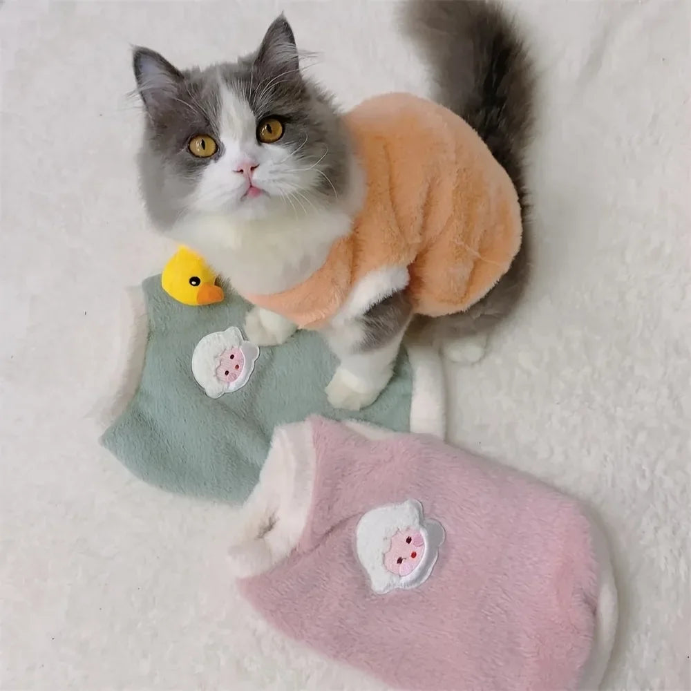 BeiYu Pet Winter Cat Vest Sweater For Kittens And Dogs