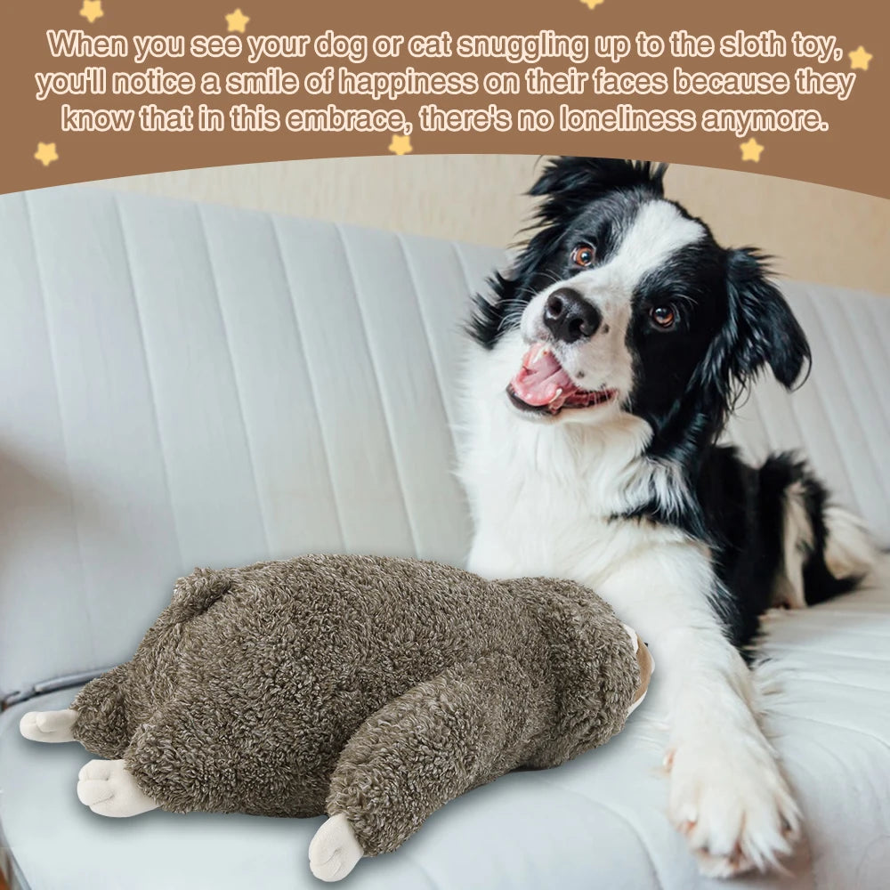 FULED Forest Sloth Puppy Heartbeat Dog Toy For Stress Relief