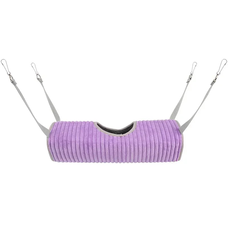 Hamster Cage Hammock Ferret Hide Tunnel Warm Rat Small Animal Play Tube Swing Sleeping Hanging Bed Nest Hideaway Toy