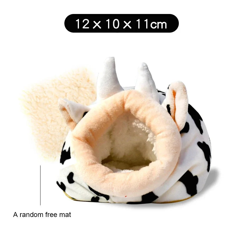 Hamster Soft Warm Bed Rat Hammock Pig Squirrel Winter Pet Toy Hanging Nest Mat House for Mice and Rats