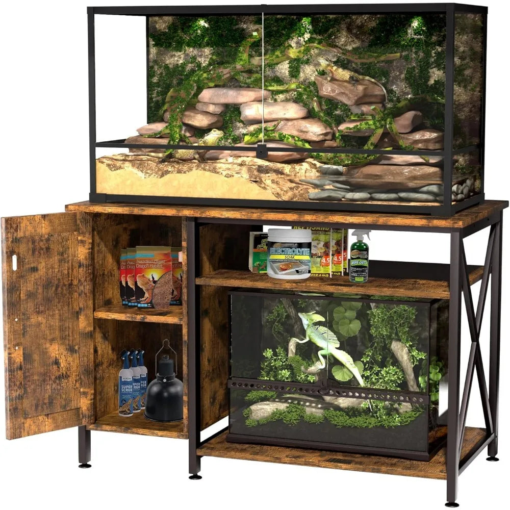 Reptile Tank Stand With Power Outlet 40 To 120 Gallon Table