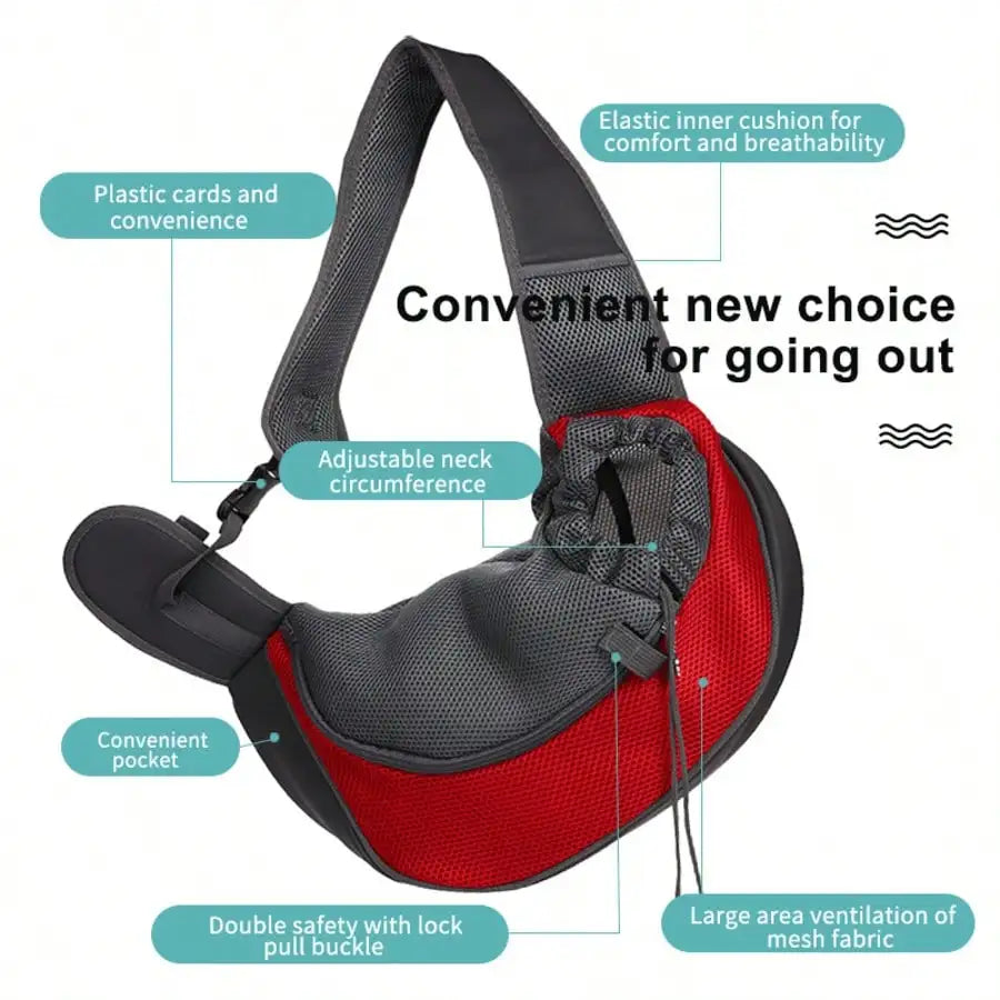 Breathable Pet Backpack Carrier Crossbody Outdoor For Cat And Dog