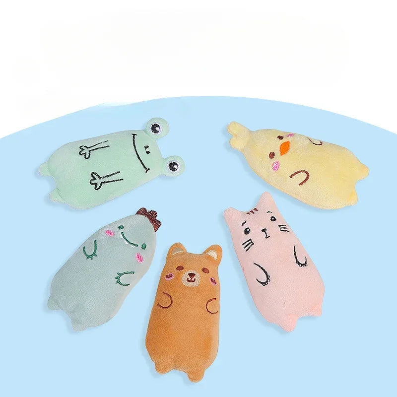 1 Piece Catnip Plush Cat Toy Oval Plush Puppet Toy Cat Throwing Toy Pet Cat Accessories