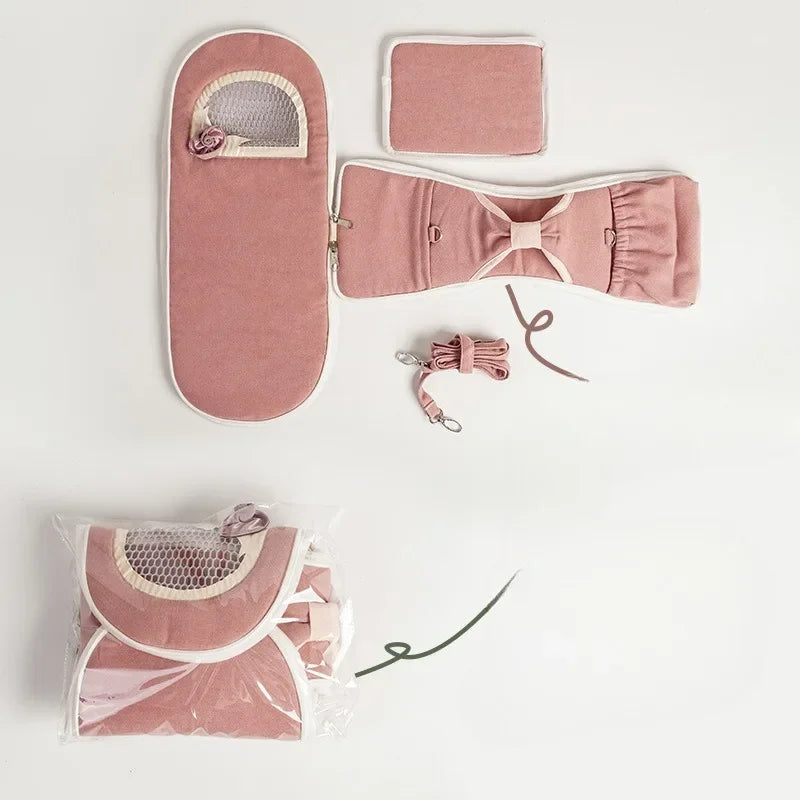 Pet Travel Pet Backpack with Warm and Breathable Anti Loss Backpack Parrot Guinea Pig Nest Pet Supplies Guinea Pig  Bunny Cage