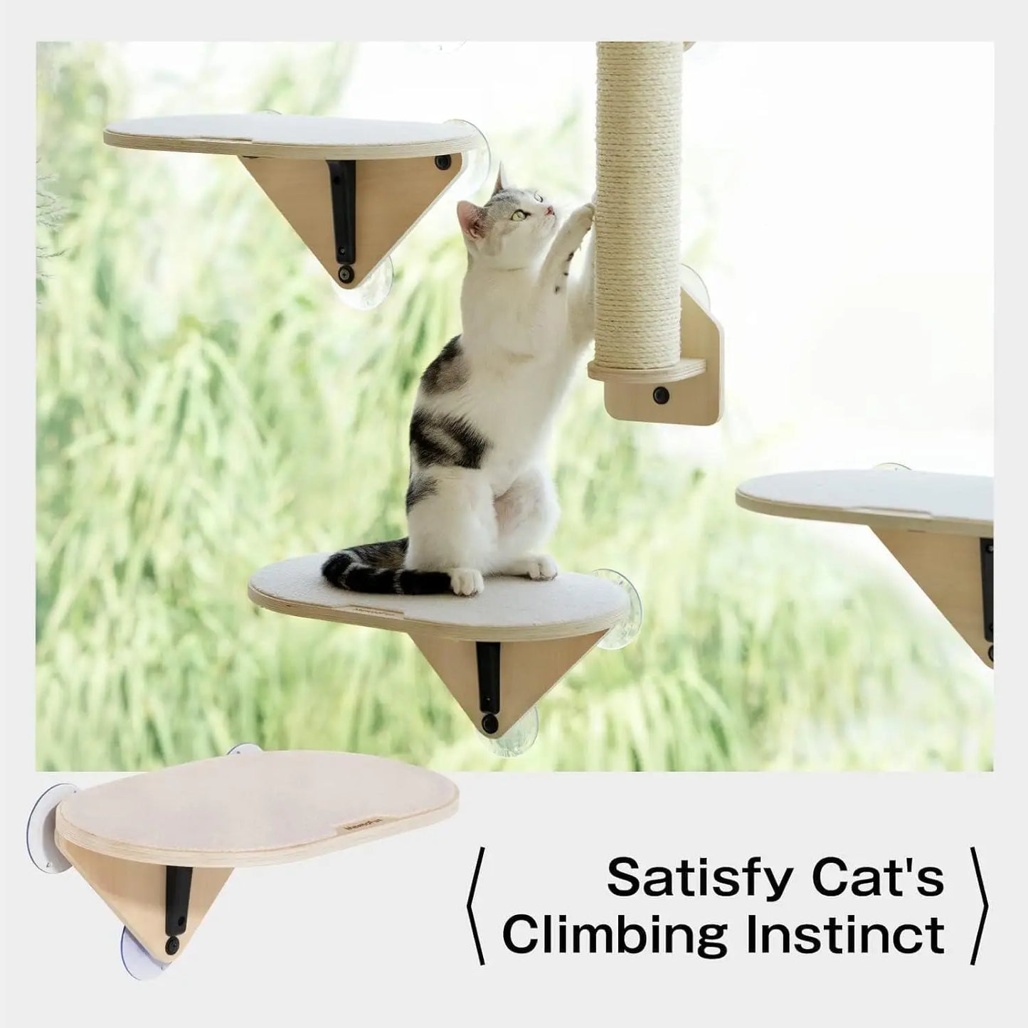 MEWOOFUNCN Cat Window Perch Hammock With Suction Cup Indoor