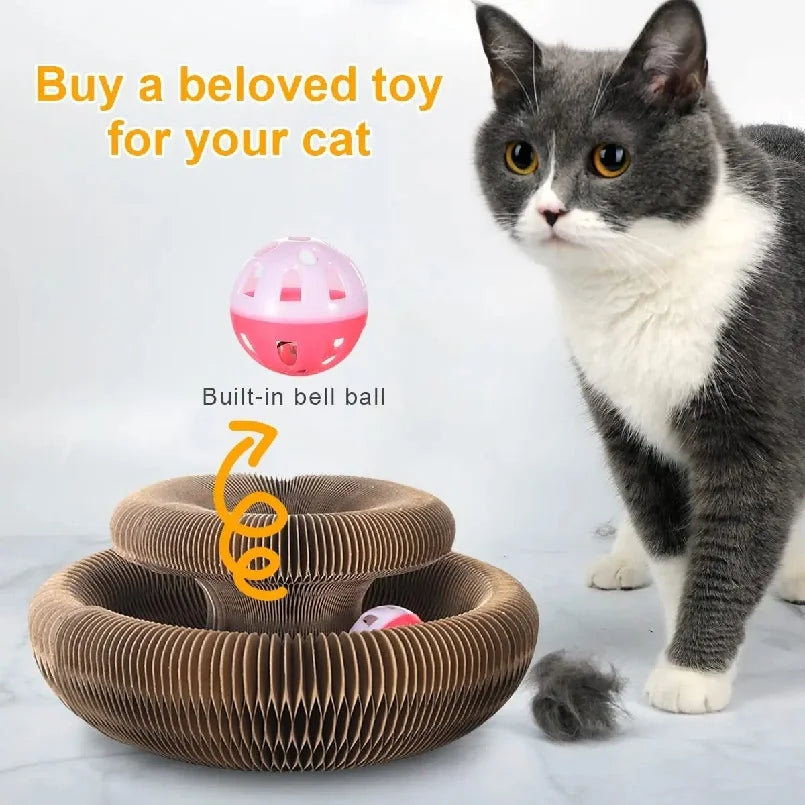 Foldable Cat Scratching Board Toy For Kittens Durable Recyclable Cardboard