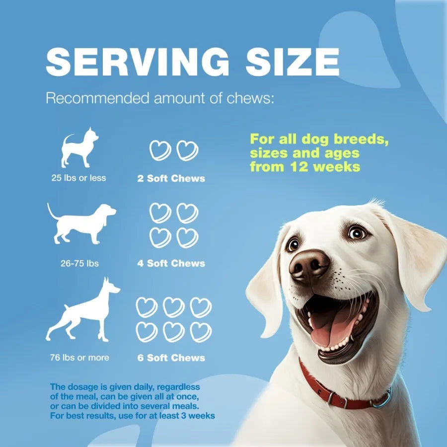 Hign-concerned Hemp Calming Chews Dogs Melatonin Anxiety