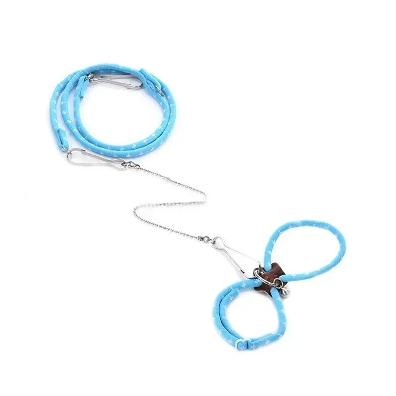 New Adjustable Soft Strap Leash for Small Pets Birds Parrots Mice Hamsters Ferrets Rats and Pigs