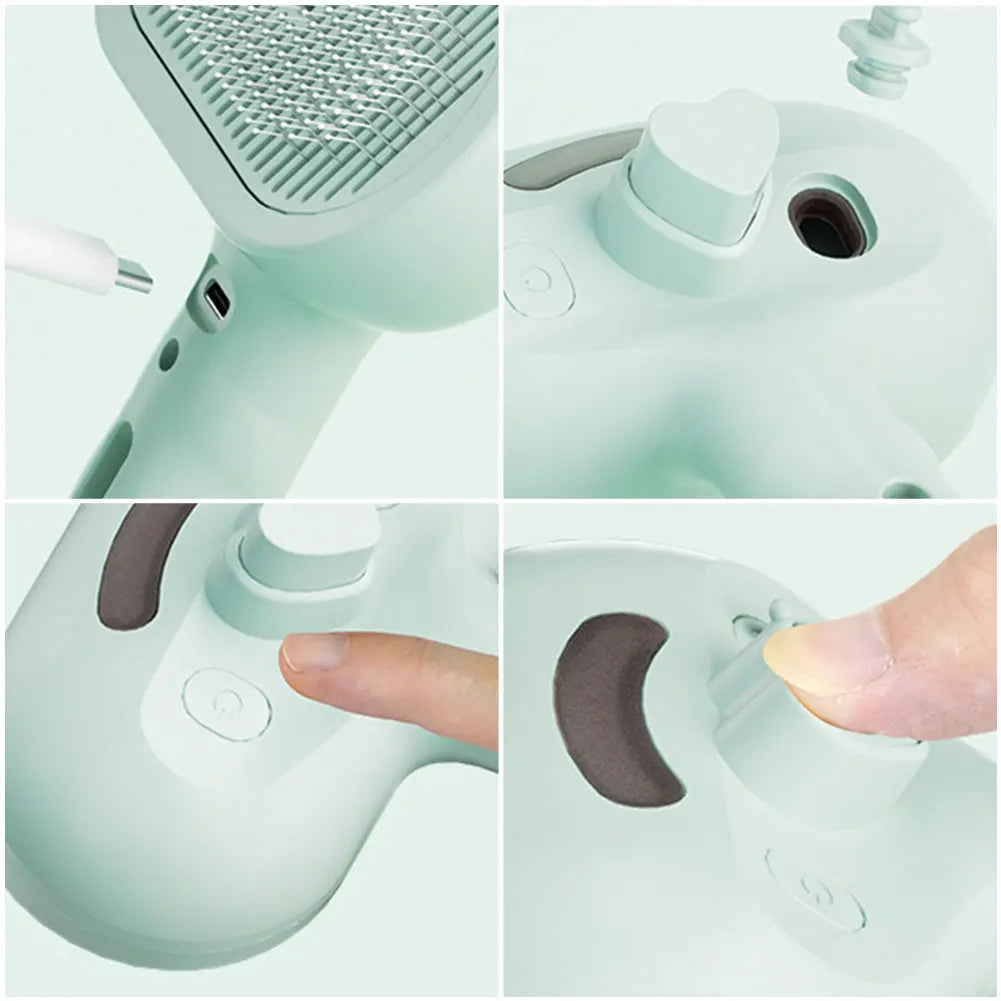 Shunmaii 3 In 1 Cat Steam Brush Grooming And Hair Cleaning