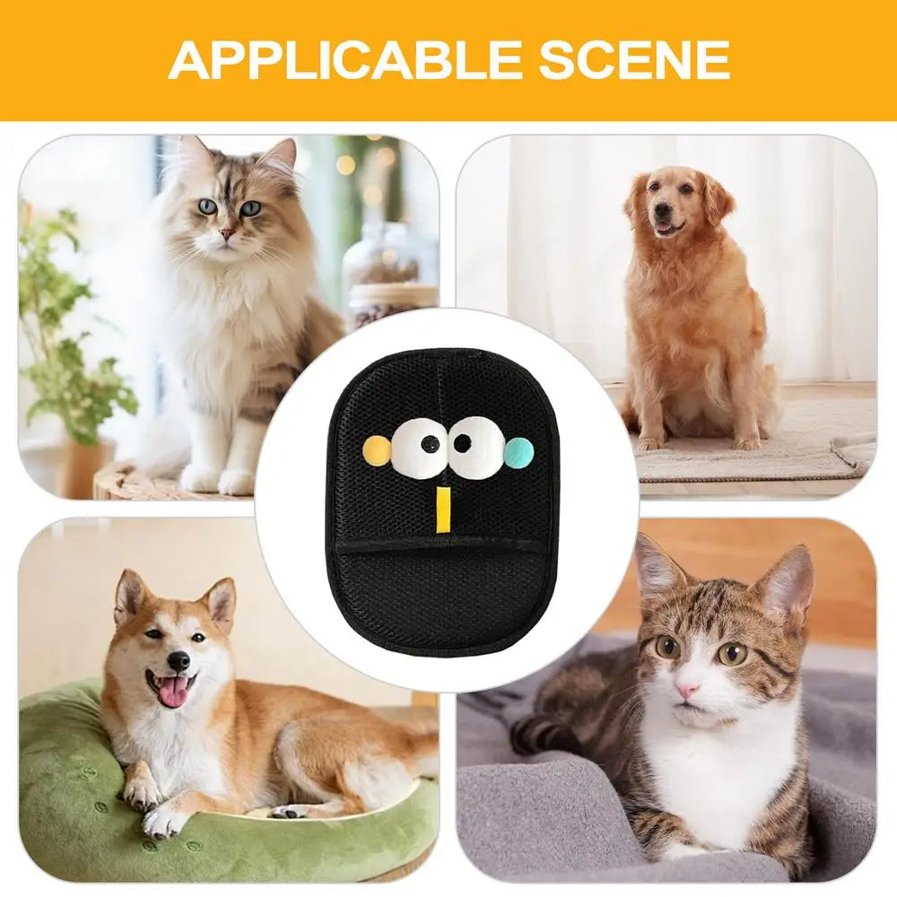 Pet Hair Remover Glove Two Way Reusable Washable Gentle Dog Brush For Grooming And Bathing