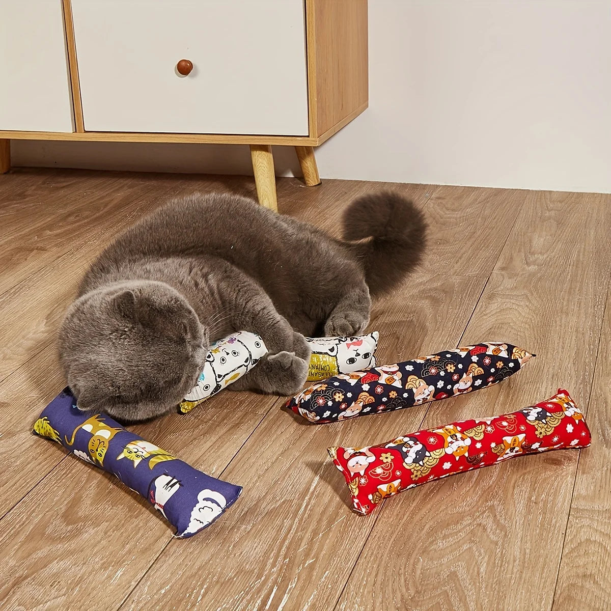 Cat Grass Chew Toy Plush Pillow Interactive Indoor Cat Toy