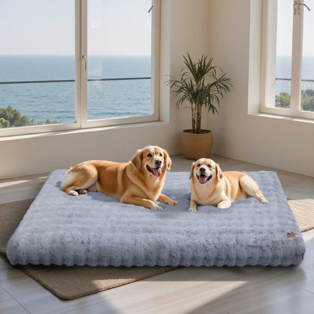BORWARTCN Ultra Plush Dog Bed Soft Cushion Washable Mat