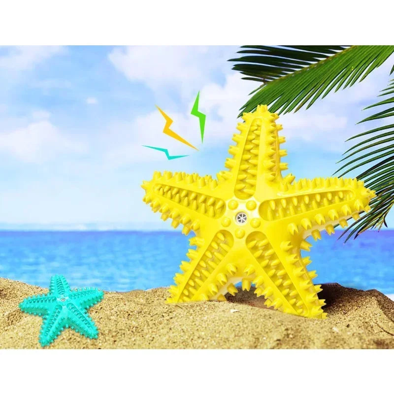 Vocal Starfish Interactive Dog Rubber Ball Dental Toy