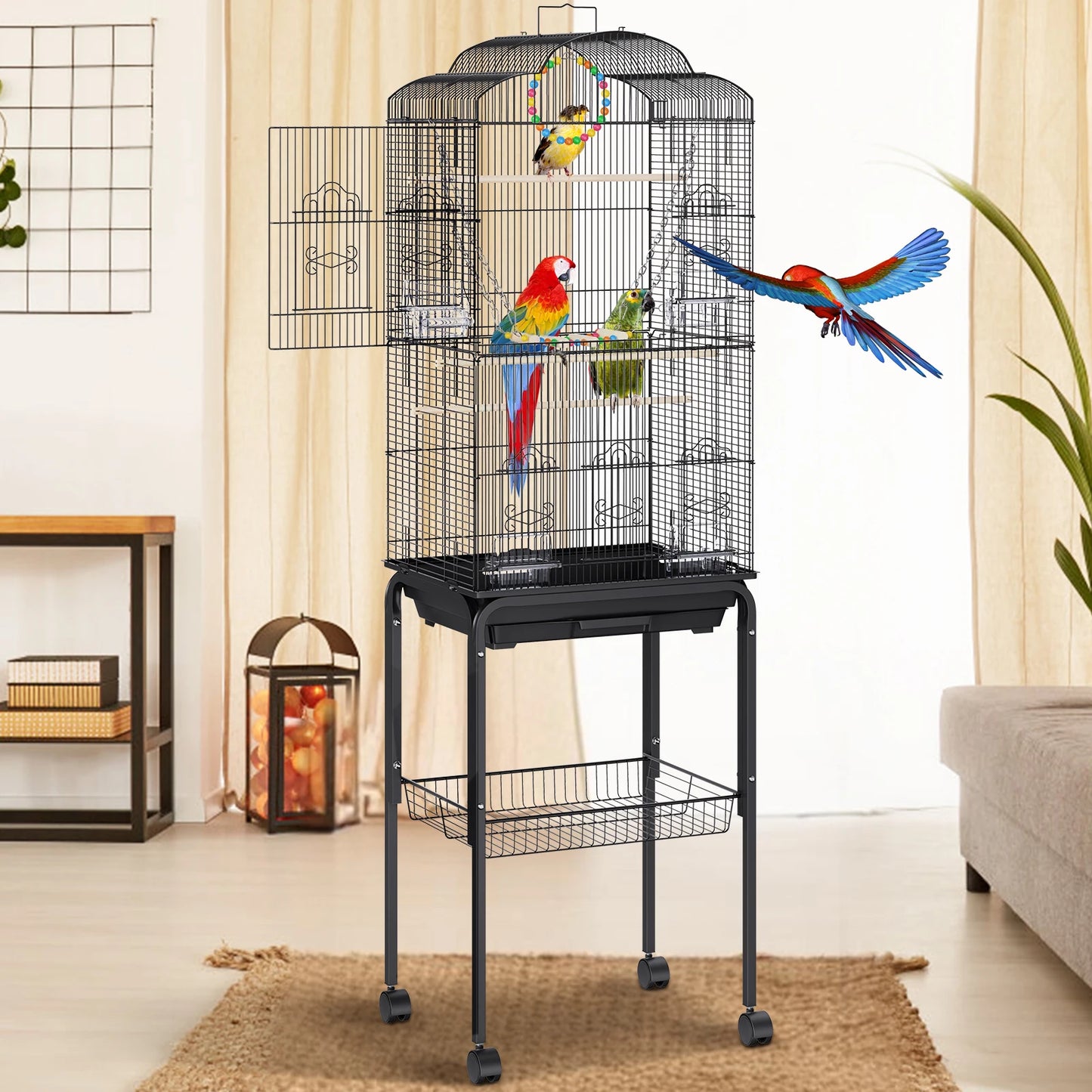 Guangdong Flight Bird Cage Iron Large Parakeet Cage For Cockatiels