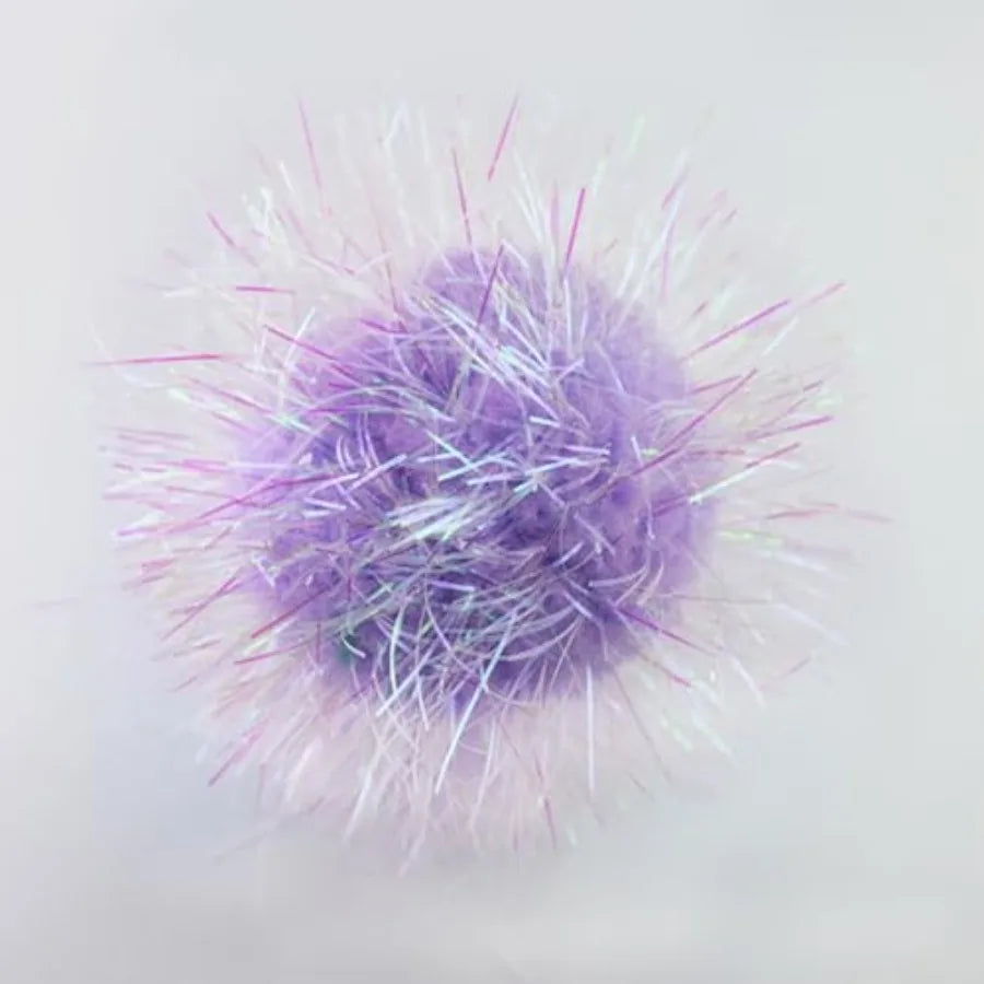 Hign-concerned Glitter Pom Pom Cat Toys 18 Pcs Kitten Soft Ball Toys Lightweight Cats