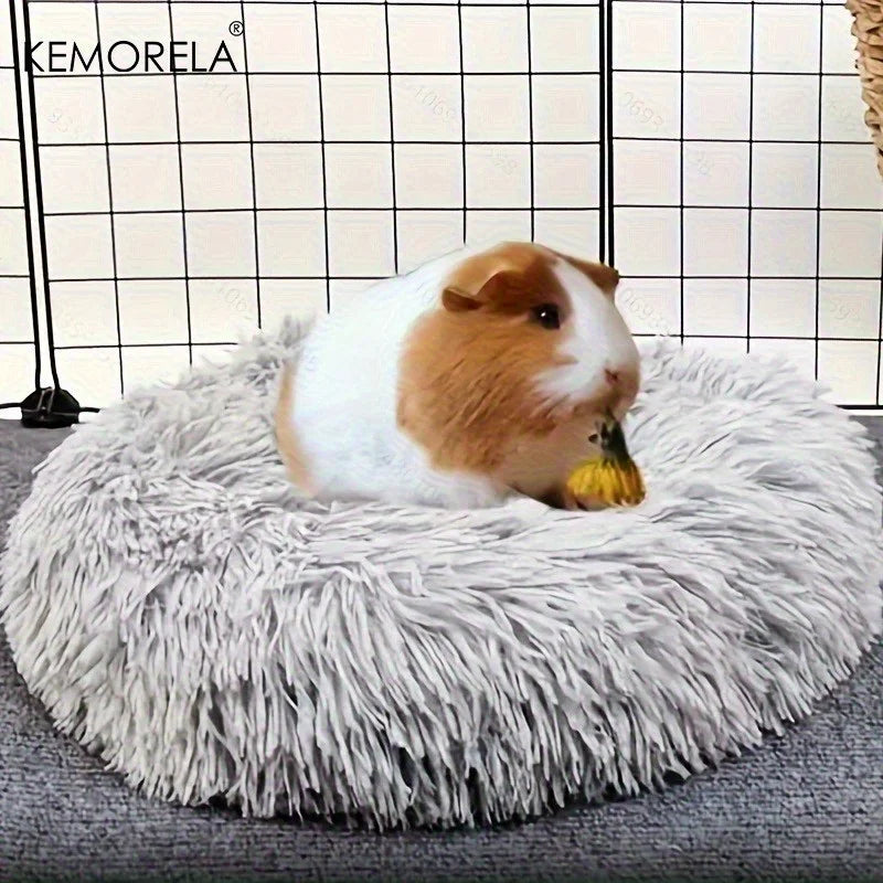 1PCS Ultra-Soft Plush Pet Nest Cozy Warm Hamster Sleeping Bed Non-Slip Bottom Insulated Padding for Guinea & Other Small Animals