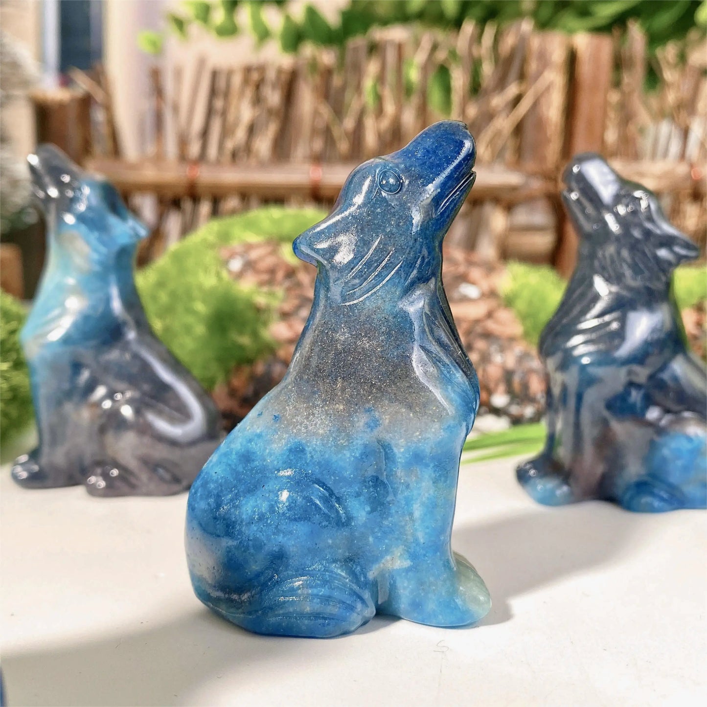 1PC High Quality Trolleite Wolf Natural Crystal Carving,Birthday gift,Women gift,Halloween Gift,Christmas Gift.