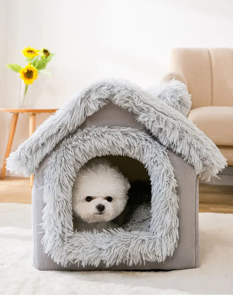 Dog Kennel Indoor Soft Bed Cave For Small Dogs Portable