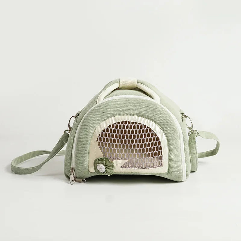 Pet Travel Pet Backpack with Warm and Breathable Anti Loss Backpack Parrot Guinea Pig Nest Pet Supplies Guinea Pig  Bunny Cage