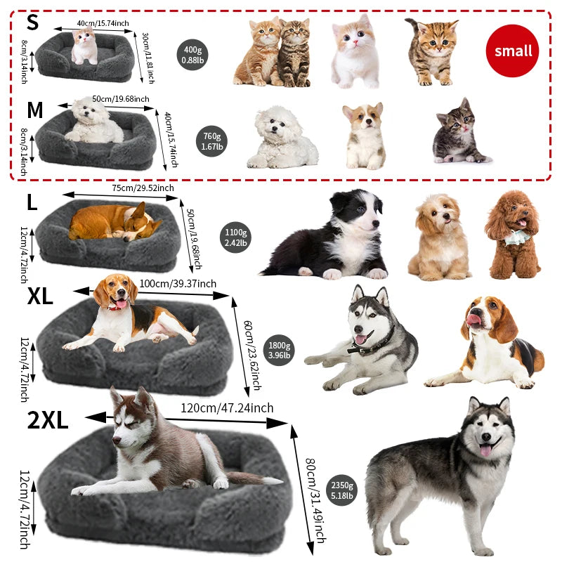 Jiangsu Orthopedic Dog Bed for Large Dogs With Plush Cover