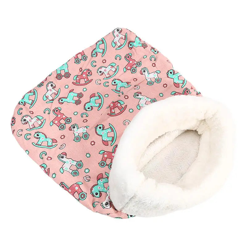 Cat Sleeping Bag Nest Winter Warmth Semi Enclosed Bed