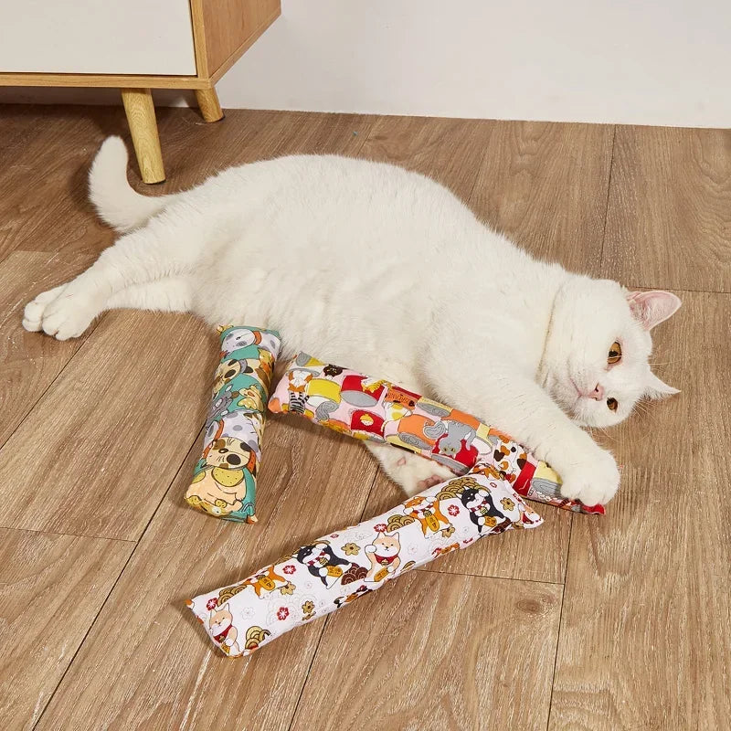 Catnip Kicker Pillow Toys Interactive Cat Kicker Chew Gift Toy Bite Resistant Catnip Filled Cartoon Mice