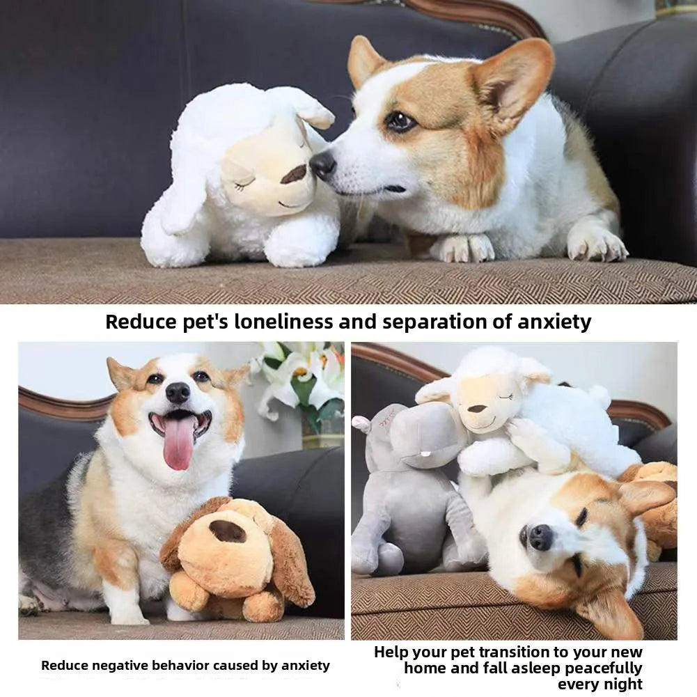 Calming Anxiety Relief Dog Plush Toy With Heartbeat Simulator