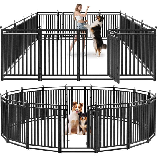 Hign-concerned Outdoor Dog Fence Metal Yard Enclosure