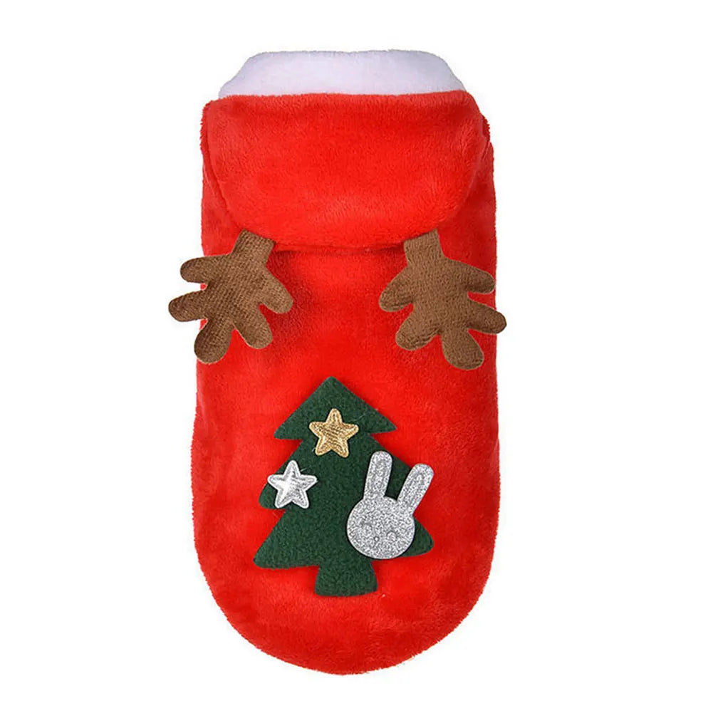 Christmas Pet Clothes Winter Dog Hoodie Coat for Small Dogs