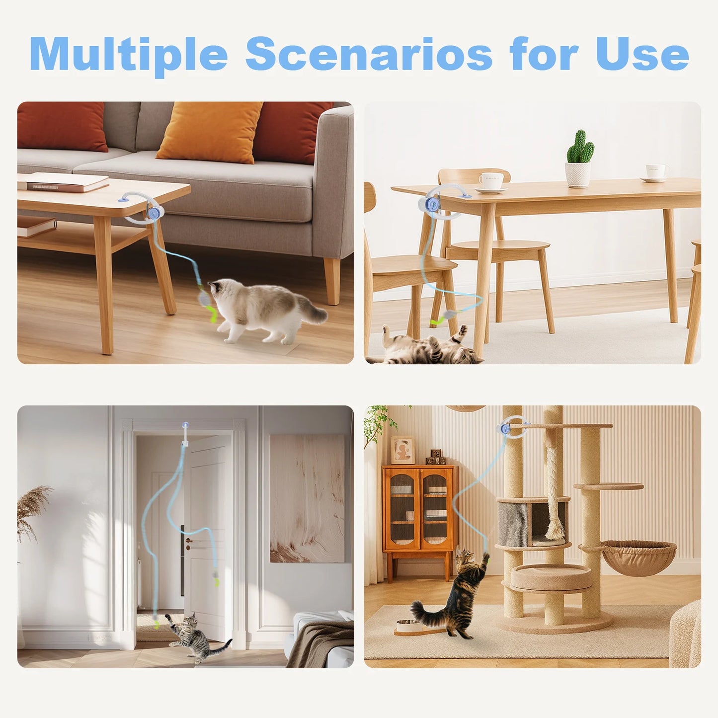 Cityflee Electric Door Hanging Cat Toy USB Rechargeable Interactive