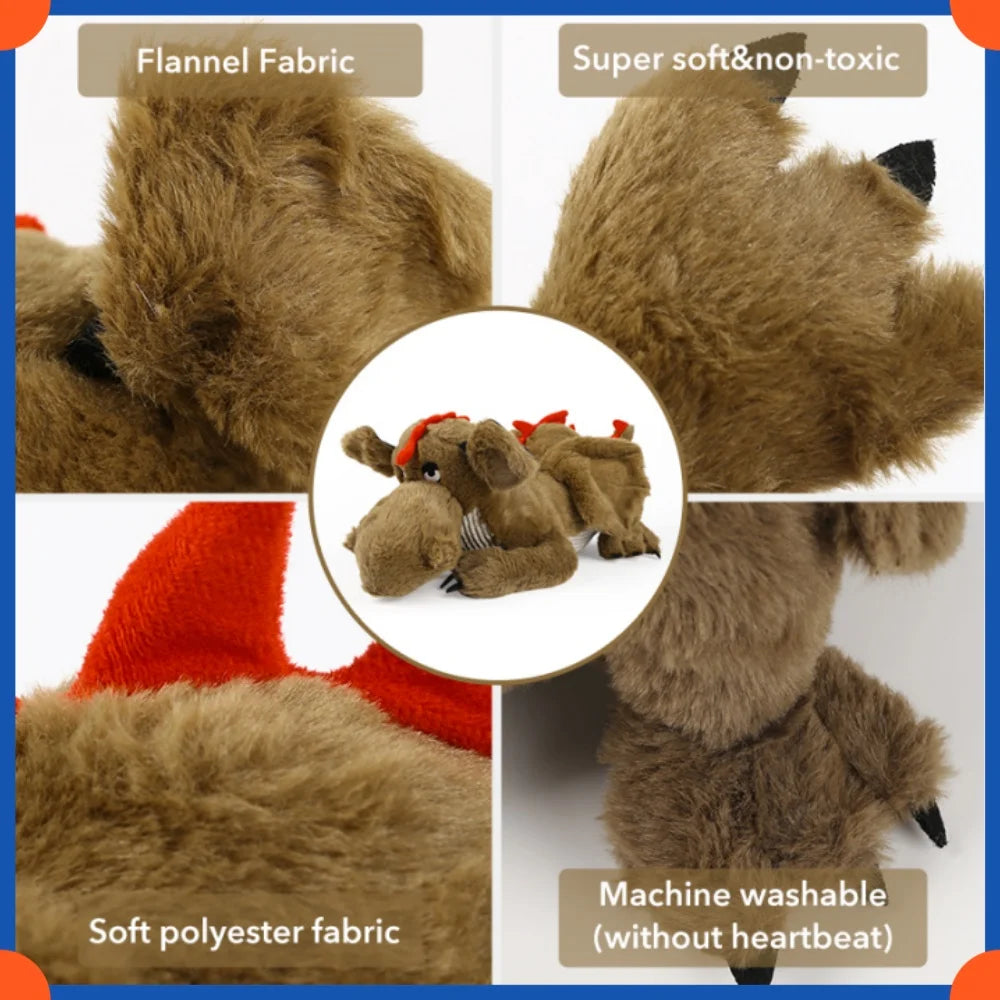 Fuled Christmas Puppy Heartbeat Plush Toys For Dog Training