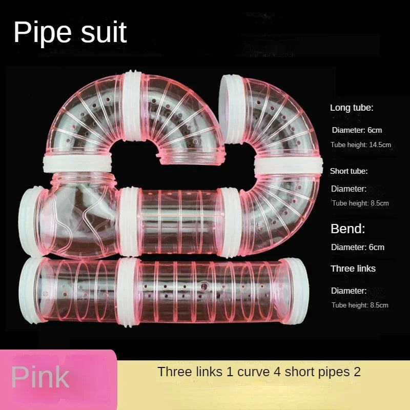 Hamster Toy Maze DIY Remodeled Cage Tubes Tunnel Set