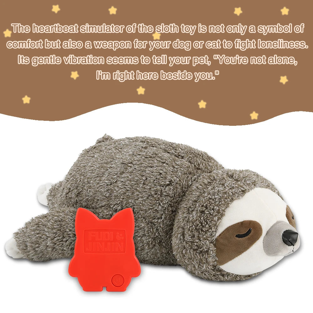 FULED Forest Sloth Puppy Heartbeat Dog Toy For Stress Relief