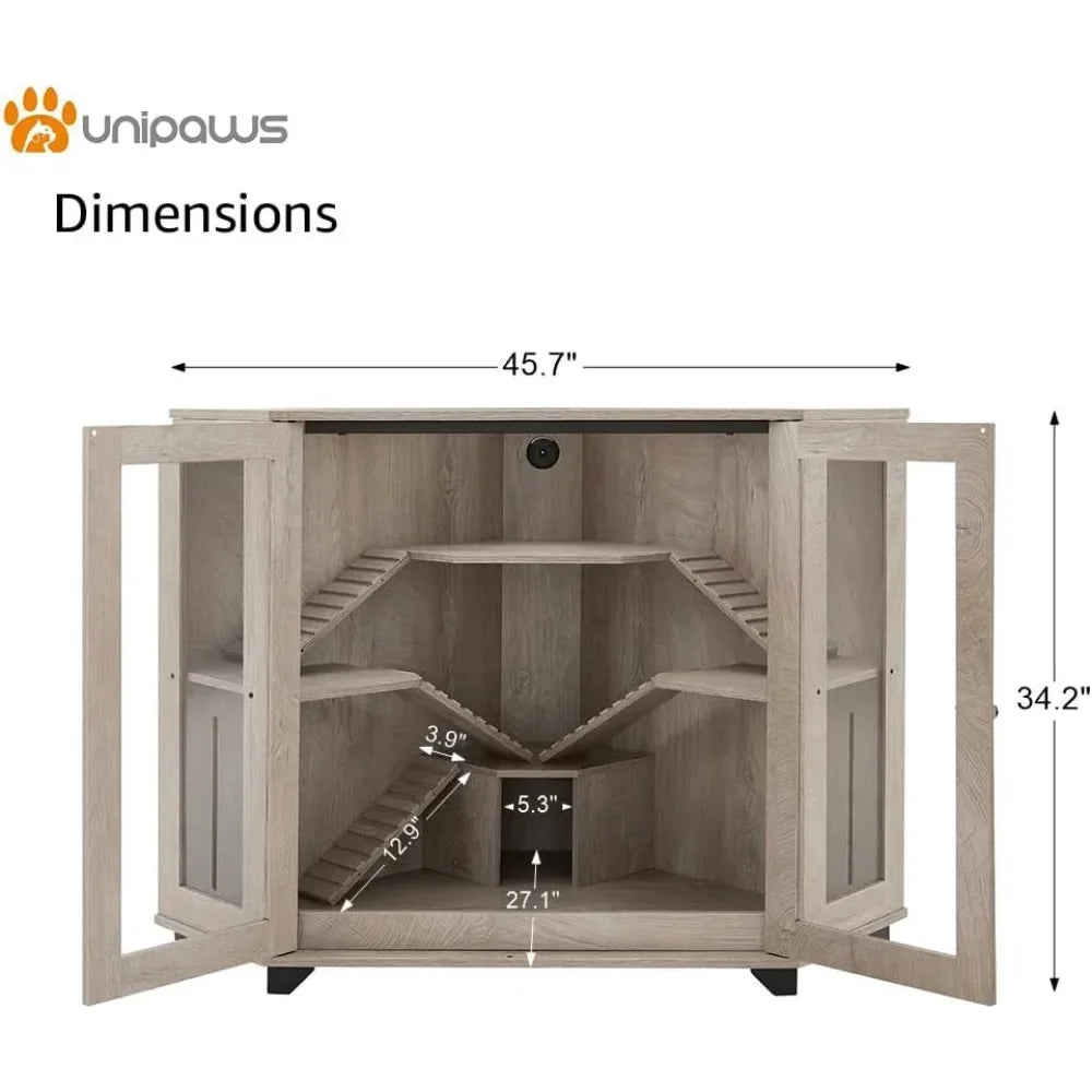 Chinchillas Cage with Ramp, Rat Cage with House, Hedgehog Cage, Critter Nation Cage for Hamster, Squirrel, Clear Acrylic