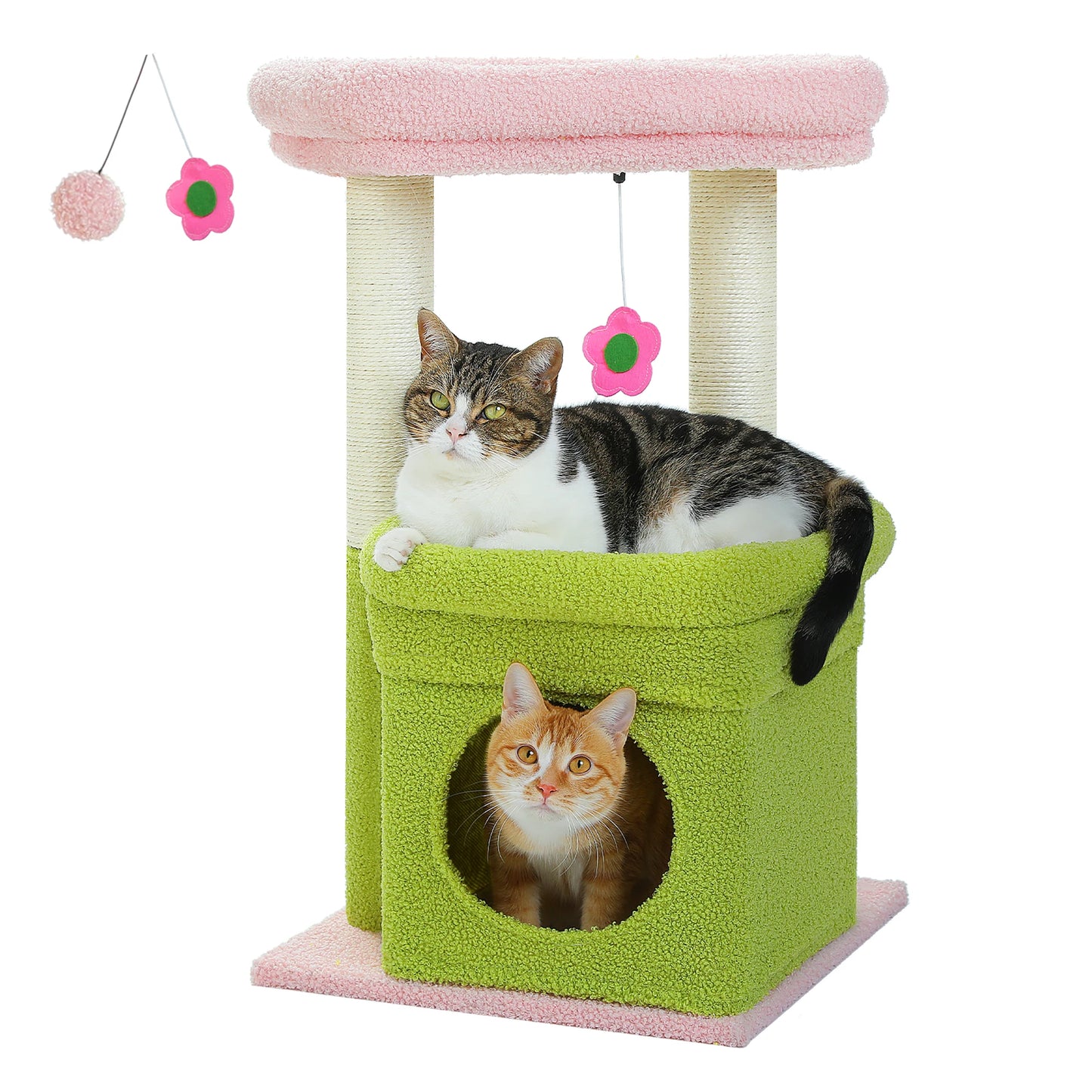 PEQULTICN Cat Tree With Cozy Condo And Plush Top Perch