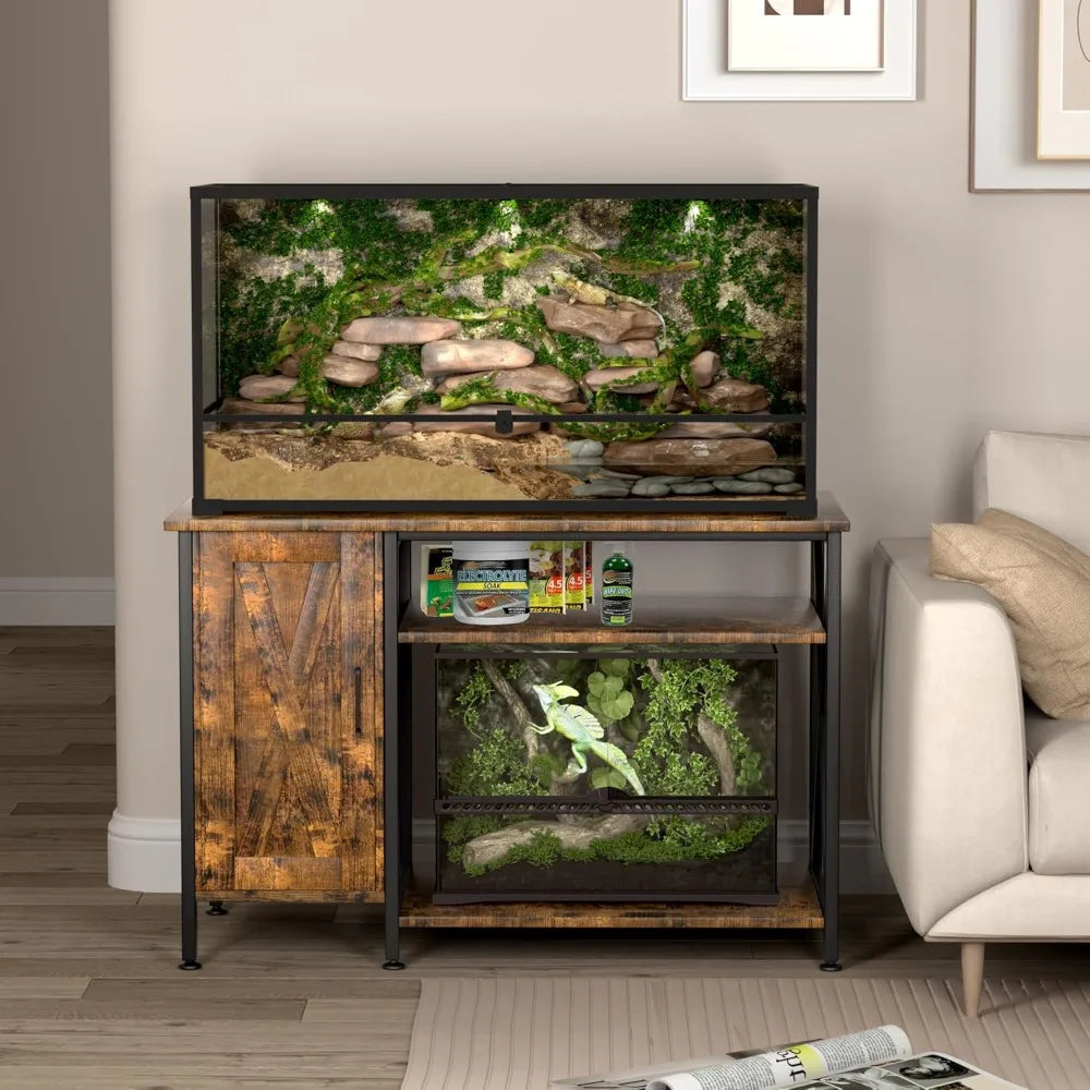 Reptile Tank Stand With Power Outlet 40 To 120 Gallon Table