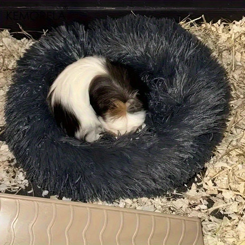 1PCS Ultra-Soft Plush Pet Nest Cozy Warm Hamster Sleeping Bed Non-Slip Bottom Insulated Padding for Guinea & Other Small Animals