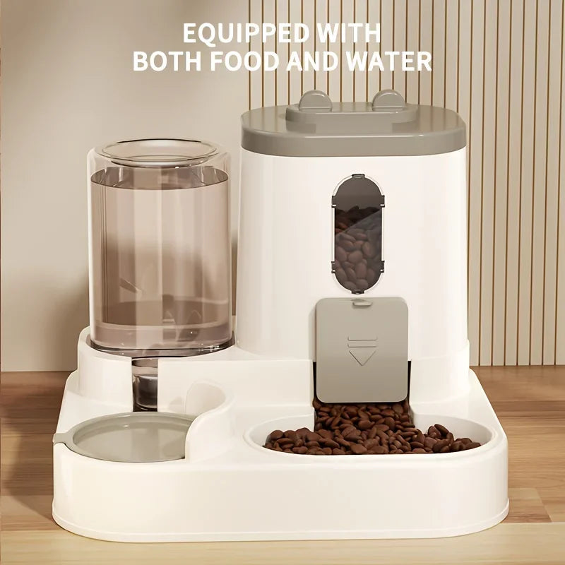 2In1 Cat Food and Water Dispenser Integrated Auto Feeder
