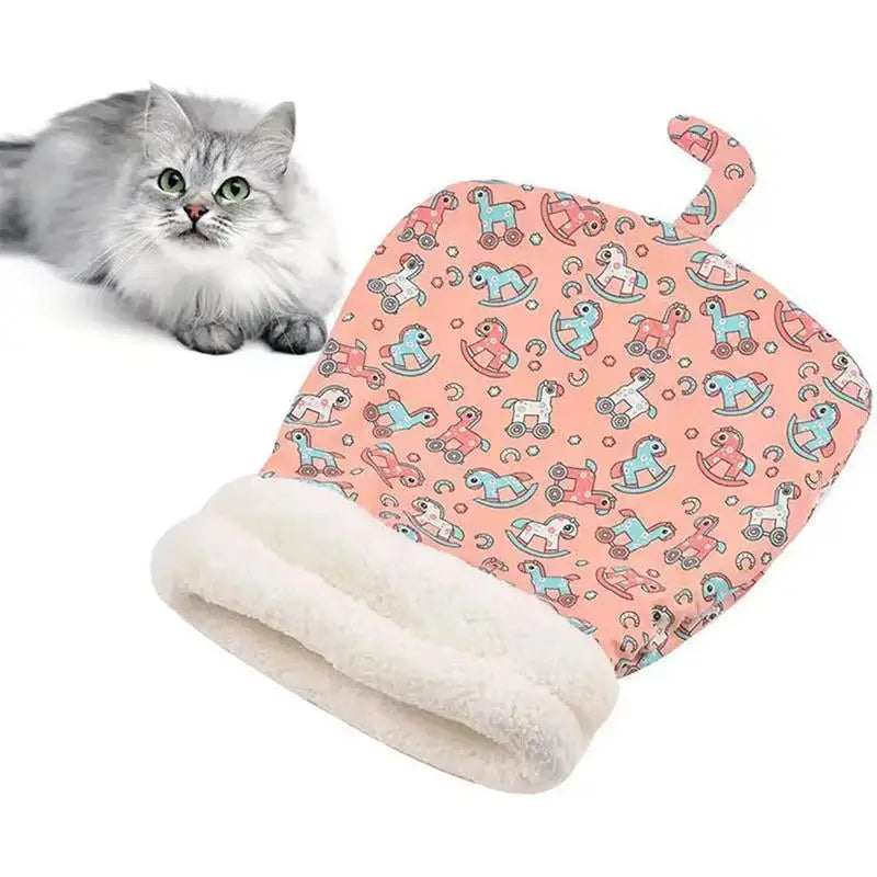 Cat Sleeping Bag Nest Winter Warmth Semi Enclosed Bed