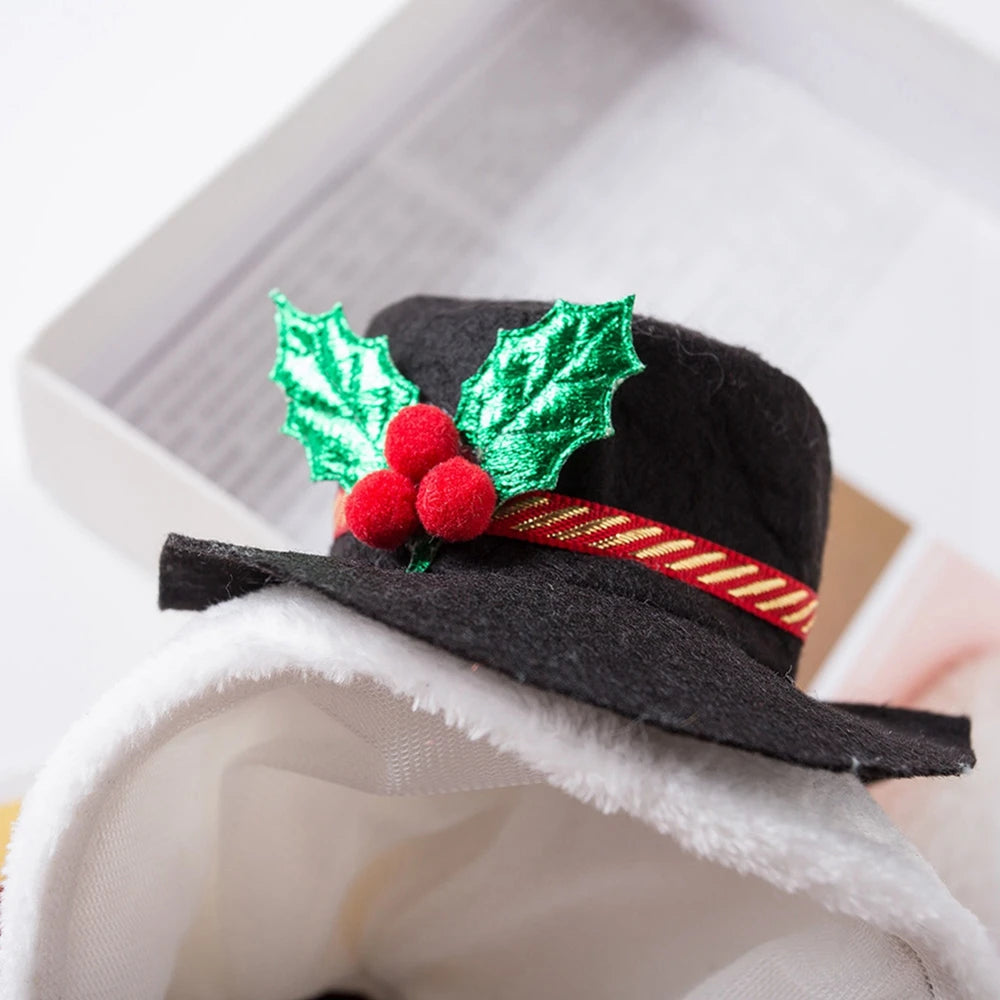 Christmas Snowman Dog Costume Outfits Winter Warm Puppy Cat Apparel for Small Medium Dogs Holiday Party Dressing Clothes