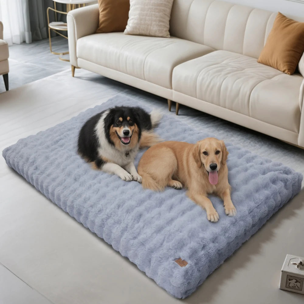 BORWARTCN Ultra Plush Dog Bed Soft Cushion Washable Mat