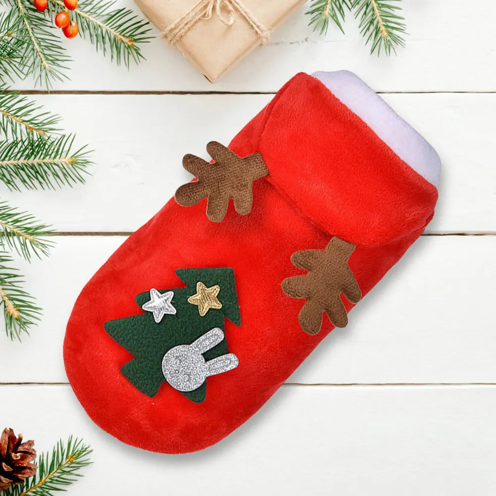 Christmas Pet Clothes Winter Dog Hoodie Coat for Small Dogs