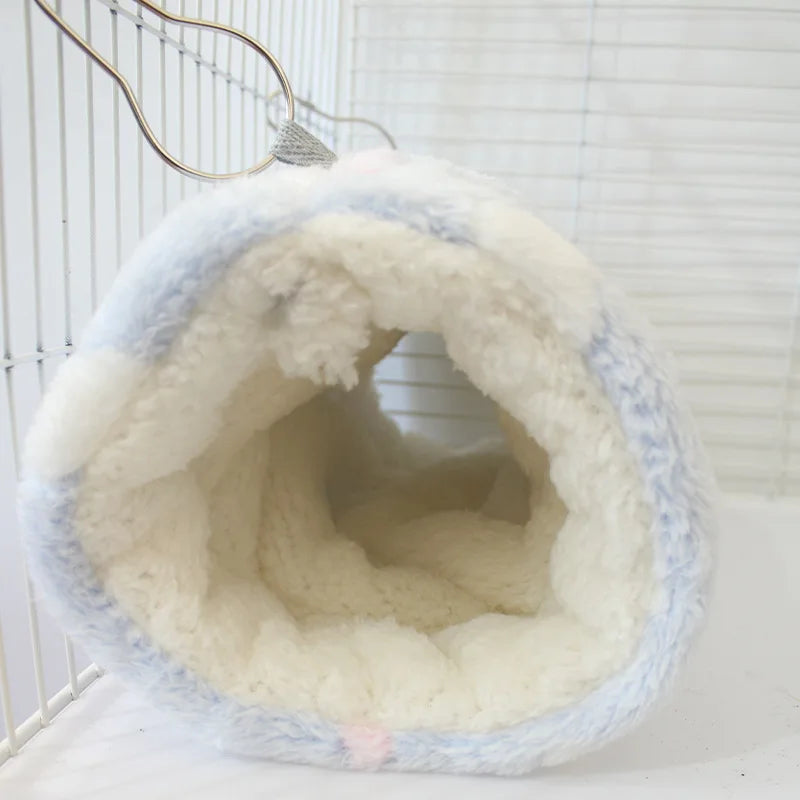 Small Pet Hamster Tunnel Hammock Plush Hanging Bed Hideout Sleeping Bag Cozy Soft Design Privacy Nest